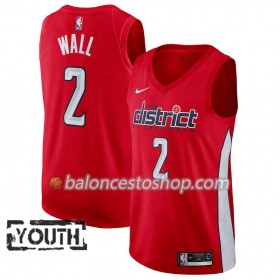 Camiseta Niños NBA Washington Wizards John Wall 2 2018-19 Nike Rojo Swingman